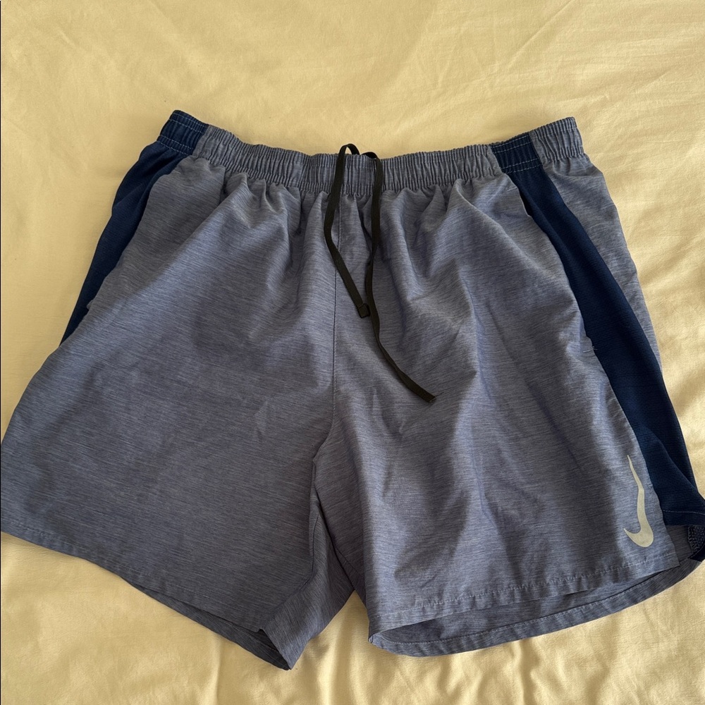 Nike Athletic Shorts in Light Blue and Navy